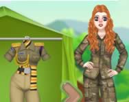 Princess military fashion sminkes HTML5 játék